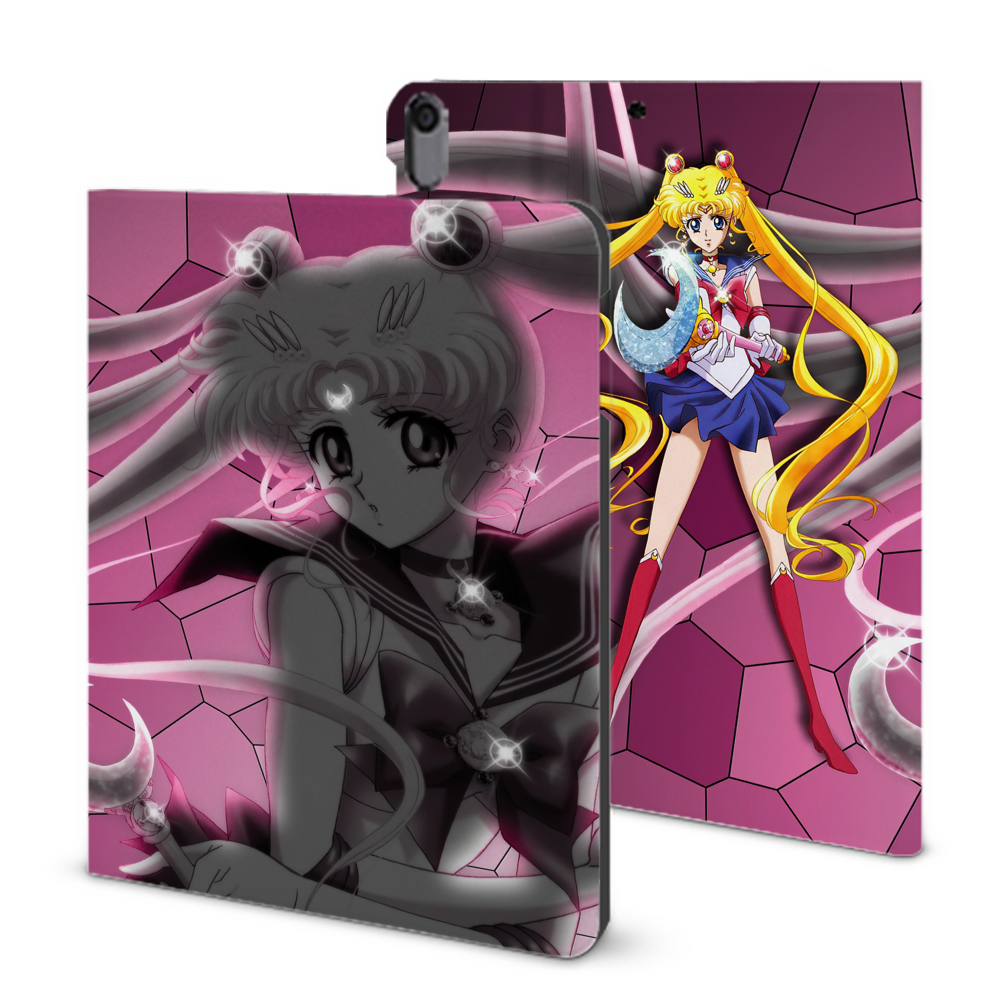 （画像用） 美少女戦士セーラームーン Sailor Moon IPad ケース ブック型 PUレザー TPU 耐衝撃 軽量 薄型 ペン収納なし 全面保護 IPad 各モデル対応
